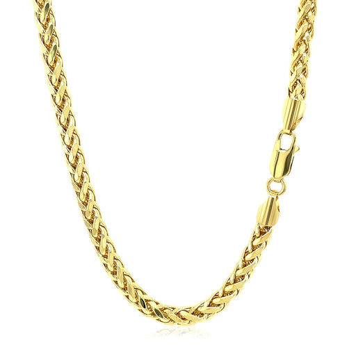 Bids.com 4.1mm 14k Yellow Gold Diamond Cut Round Franco Chain Necklaces White Smoke 20 / Yellow Gold,22 / Yellow Gold,24 / Yellow Gold