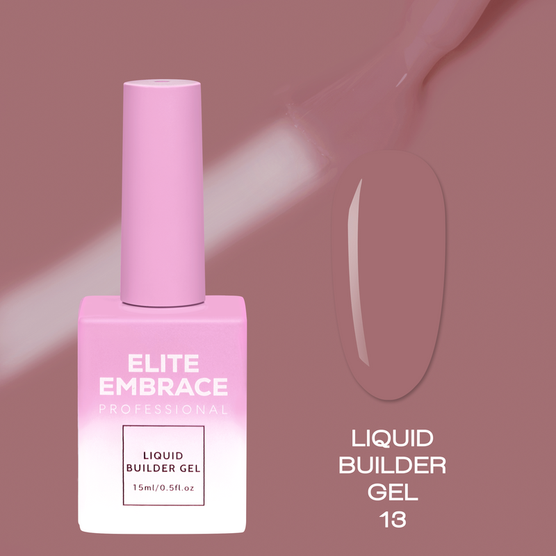 nbmsupply ELITE EMBRACE Professional Liquid Builder Gel 13 15ml ELBG1315 Rosy Brown