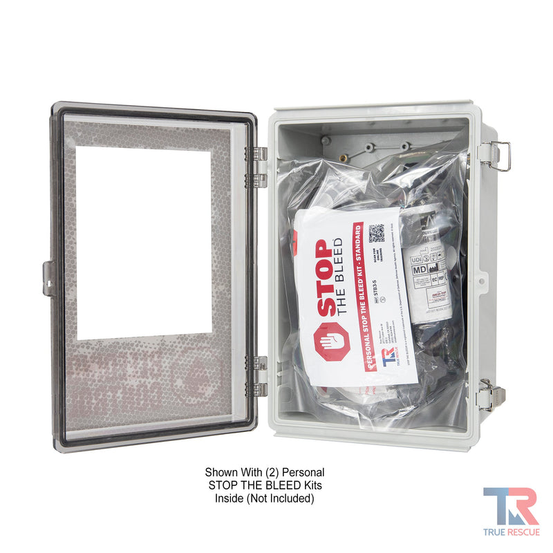 True Rescue Individual Bleeding Control Cabinet Cabinet White Smoke Non-Alarmed,Alarmed