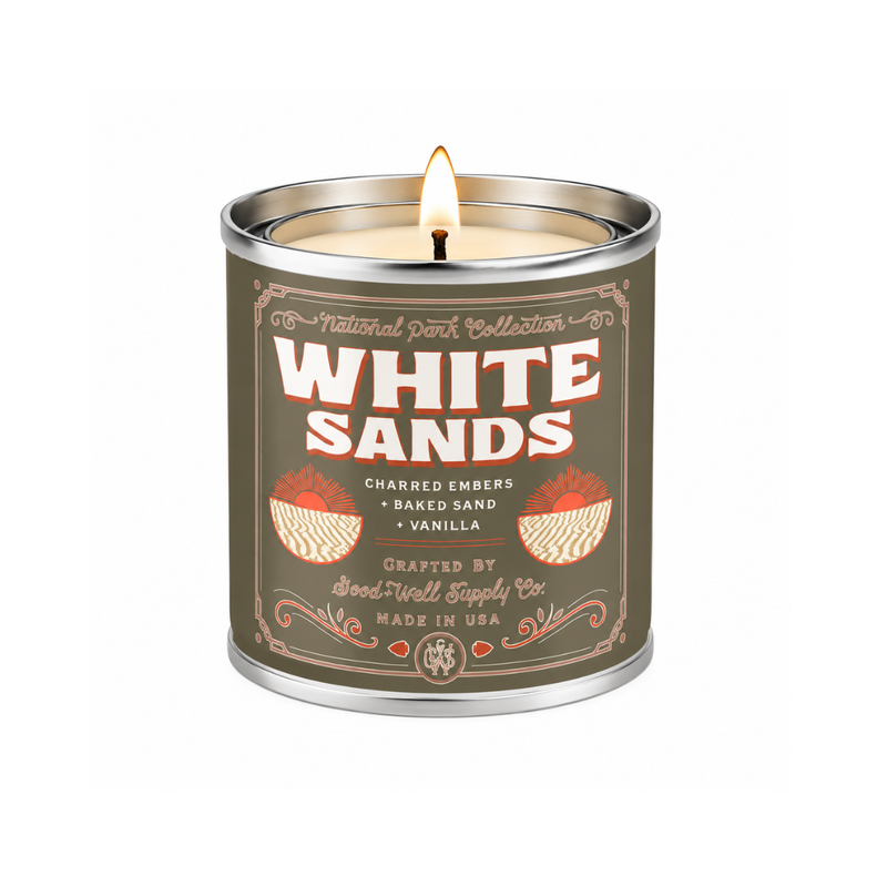 Good & Well Supply Co White Sands National Park Candle Candles White Smoke Half Pint / 8oz / Cotton Wick,Pint / 14oz / Cotton Wick