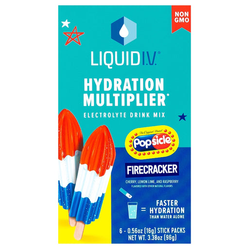Liquid I.V. Liquid I.V.® Hydration Multiplier® Electrolyte Drink Mix – Popsicle® Firecracker Beverages Light Sea Green