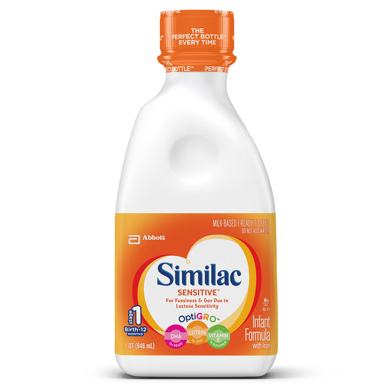Similac Similac Sensitive Infant Formula, Ready-to-Feed Liquid - 32 fl oz Baby Formula White Smoke