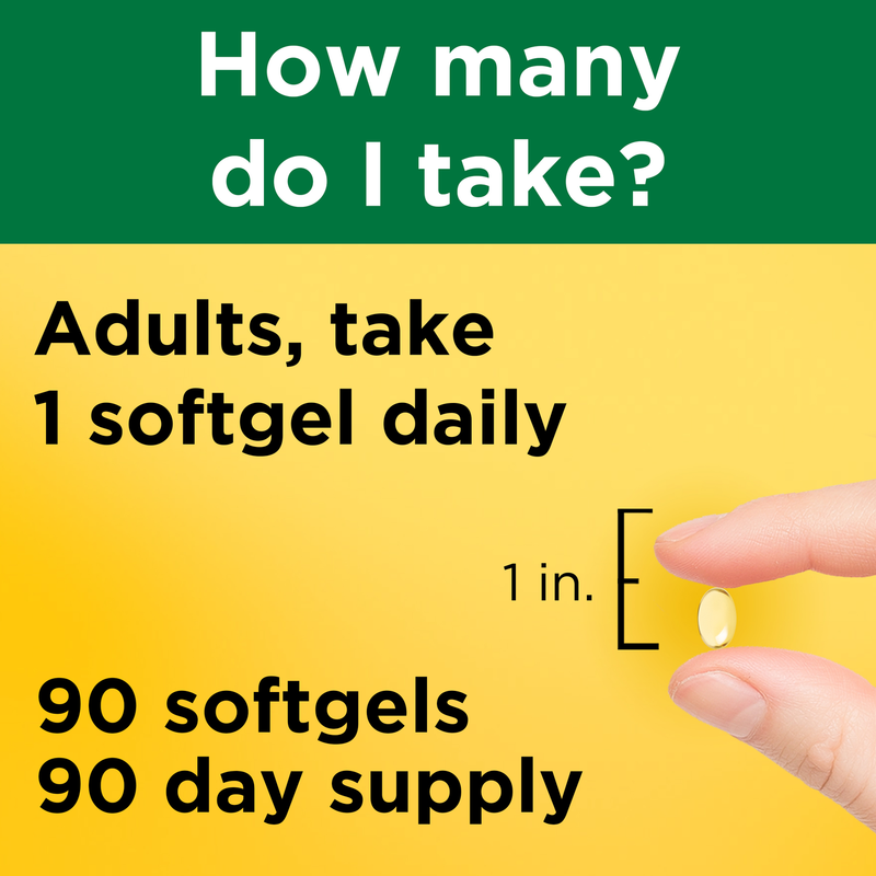 Nature Made Nature Made Extra Strength Vitamin D3 5000 IU (125 Mcg) Softgels Vitamins & Supplements Light Goldenrod