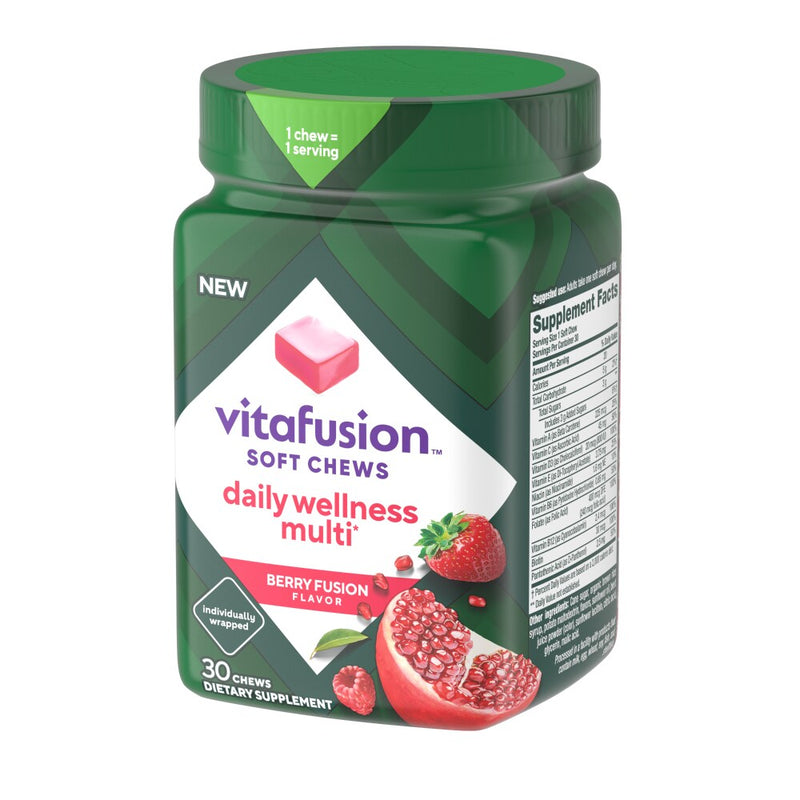 Vitafusion Vitafusion Daily Wellness Multi Berry Fusion -- 30 Soft Chews Vitamins & Supplements White Smoke