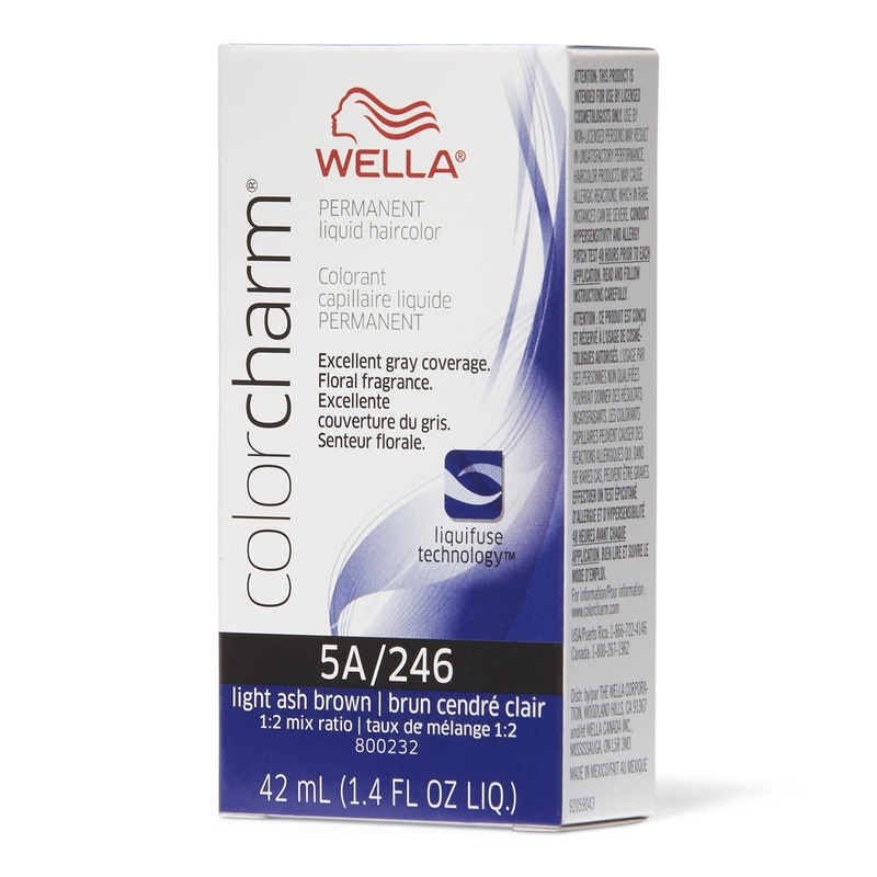 Wella Wella ColorCharm Permanent Liquid Hair Color 5A/Light Ash Brown, 42mL Hair Color Lavender