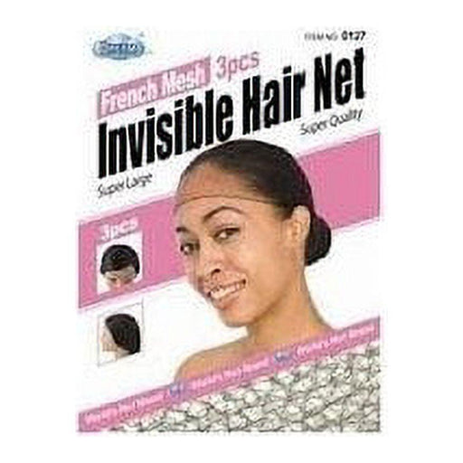 Dream Dream Invisible Hair Net Super Large 3 Count Black Hair Nets White Smoke