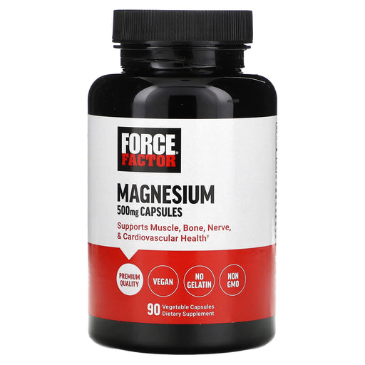 Force Factor Force Factor Magnesium, 500 Mg, 90 Vegetable Capsules Vitamins & Supplements White Smoke