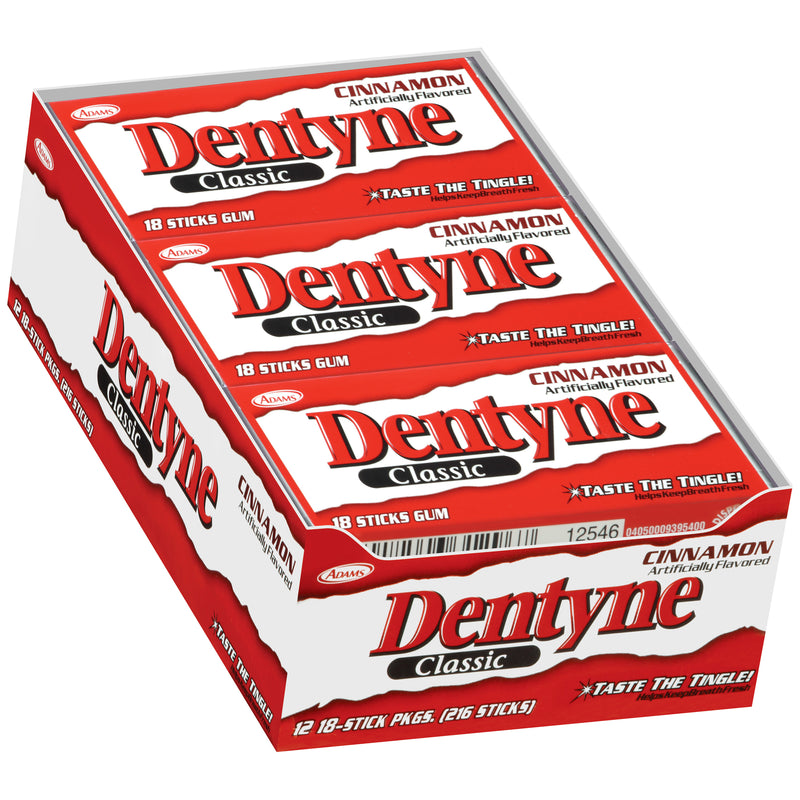 Dentyne Dentyne Gum, Classic Cinnamon, 18 Piece Pack Candy & Chocolate White Smoke