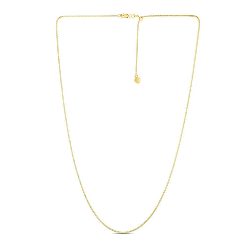 Bids.com 14k Yellow Gold Adjustable Popcorn Chain 1.3mm Necklaces White Smoke 22 / Yellow Gold,One / Yellow Gold