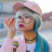 zeroUV 1920's Vintage Era Large Round Metal Clear Lens Glasses 8714 Glasses White Smoke Gold,Black,Black Gold,Black White,Silver