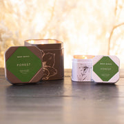Rosy Rings Accent Tin Candle - Forest Signature Tin Candle Light Gray