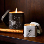 Rosy Rings Accent Tin Candle - Roman Lavender Signature Tin Candle Black