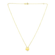 Bids.com 14K Yellow Gold Four Leaf Clover Necklace Necklaces White Smoke 18 / Yellow Gold