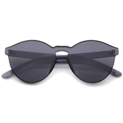 zeroUV Mono Block Rimless PC Color Tone Lens Sunglasses A555 Sunglasses White Smoke Smoke
