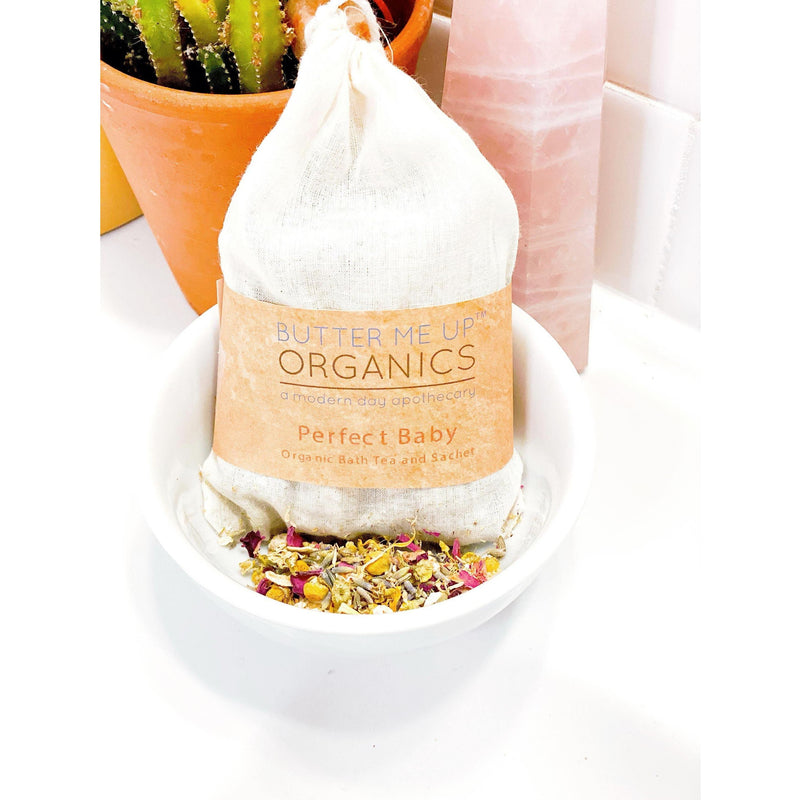Butter Me Up Organics Perfect Baby Organic Bath Tea / Sachet Baby Antique White
