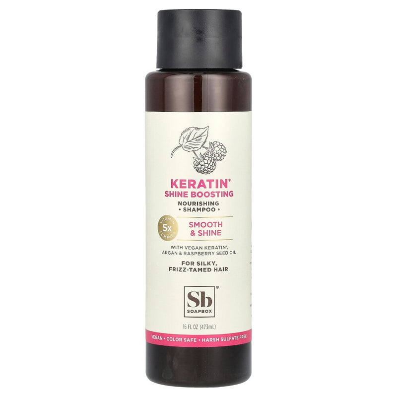 Soapbox Soapbox Nourishing Shampoo Keratin Shine Boosting For Silky Frizz-Tamed Hair - 16 Fl Shampoo Antique White