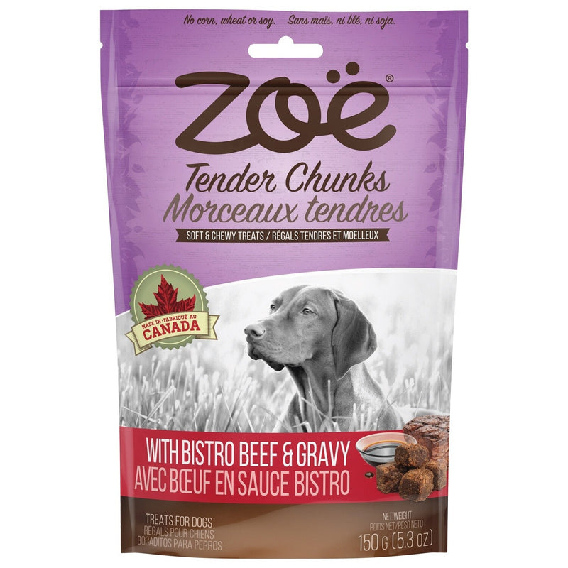 Zoe Zoe Tender Chunks Beef & Gravy Dog Treats - 5.3 Oz Dog Treats White Smoke