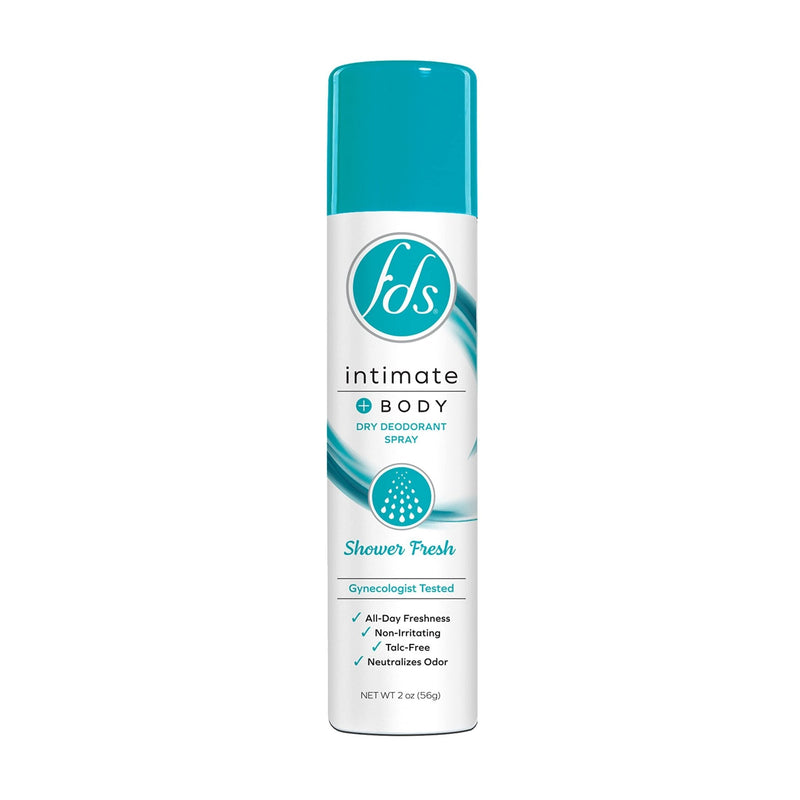 FDS FDS Feminine Shower Fresh Deodorant Spray - 2 Oz Deodorant Light Gray