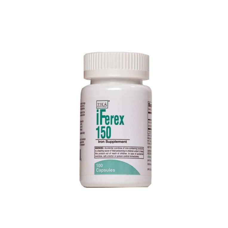 Ziks Ziks Ferrex 150 Iron Complex Capsules Fitness & Nutrition Light Gray