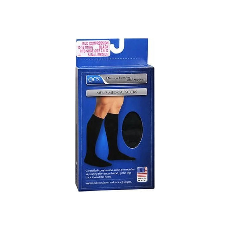Scott Specialties Loving Comfort Men's Knee-High Compression Dress Socks (20-30 mmHg), Closed Toe, Black, Large Knee Socks Midnight Blue