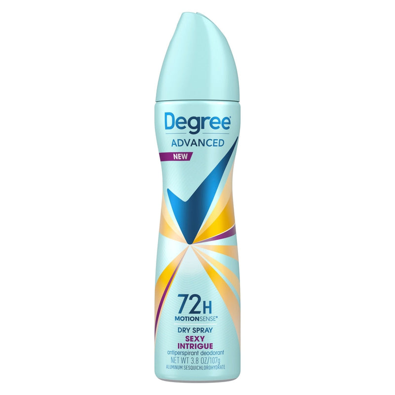 Degree Degree Antiperspirant Deodorant, Sexy Intrigue, Dry Spray 3.8 Oz Deodorant & Anti-Perspirant Powder Blue