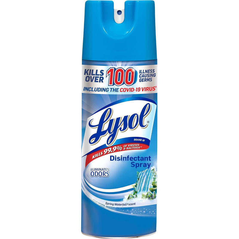Lysol Lysol Disinfectant Spray, Spring Waterfall Scent, 19 Oz Aerosol Spray Household Disinfectants Dodger Blue