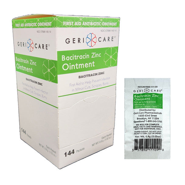 Geri-Care Geri-Care First Aid Antibiotic Ointment 0.9 Gram Individual Packet 1728/CS First Aid White Smoke
