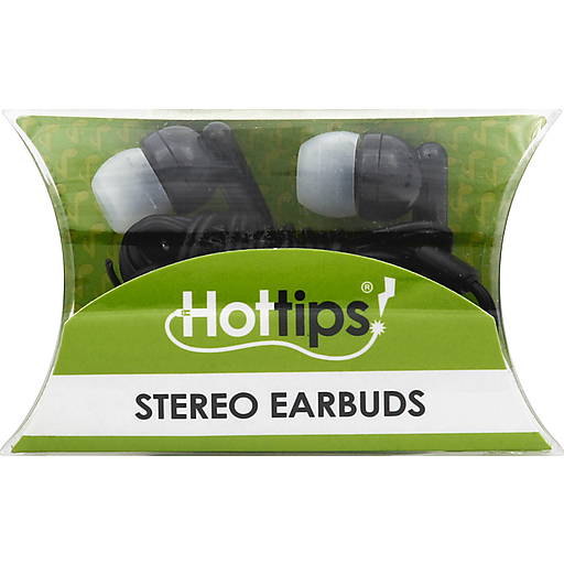 Hottips Hottips Earbuds, Stereo, 4 Feet Long Cord Long Skirts White Smoke