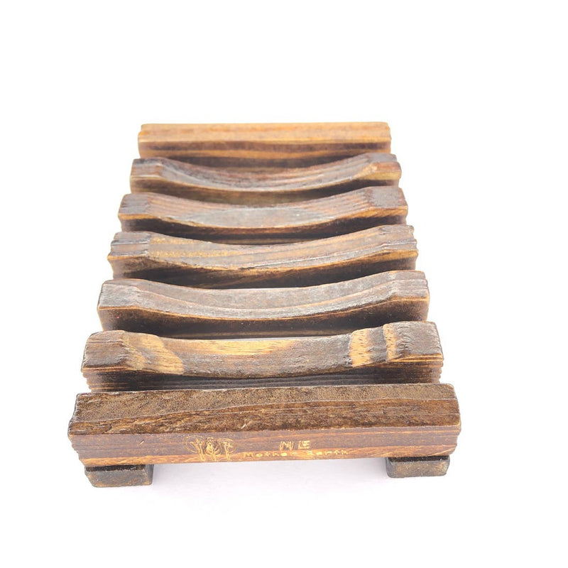 Butter Me Up Organics Organic Facial Bar with Rose Clay Face White Smoke Organic Facial Bar + Stained Wood Bamboo Soap Dish