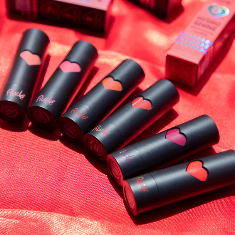 Rude Cosmetics Hydro Shine Moisturizing Lipstick Lipstick Black Sweet rose,French Pink,Mauve Blush,Scarlet,Candy Apple,Amaranth
