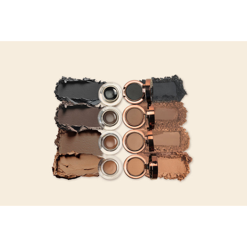 Prolux Cosmetics Powder Eyebrow Makeup - Best Eyebrow Gel eye brow powder Antique White 1 Black,2 Dark Brown,3 Medium Brown,4 Soft Brown