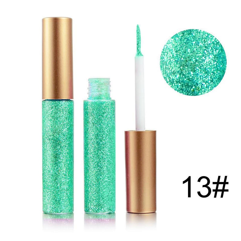 EpiLynx Shimmer & Shine Glitter Eyeliner – Vegan, Allergen-Free, Long-Wearing Eyeliner Light Gray 2 yellow gold,4 red brown,5 purple,6 light gold,7 green,8 blue,9 fuchsia,10 red,11 gold brown,12 pink,14 dark brown,15 brown,16 earth brown