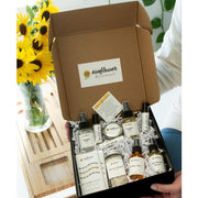 Sunflower Motherhood Deluxe Self Care Gift Box Bath & Body Gift Set Light Gray