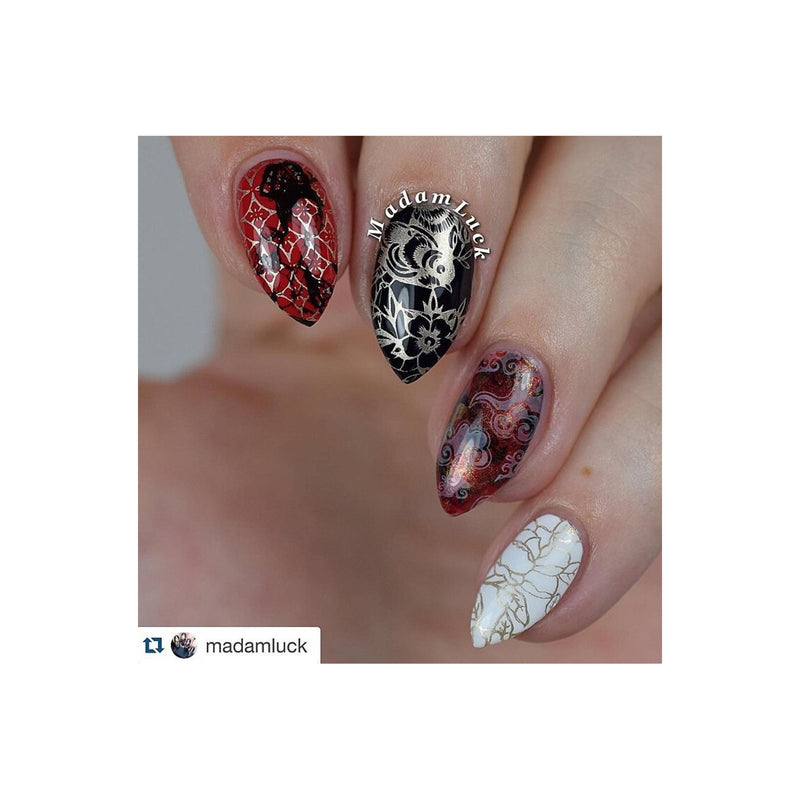 UberChic Beauty Far East-02 Stamping Plate Dim Gray