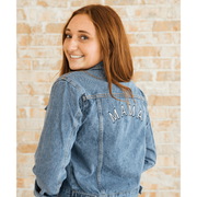 Sunflower Motherhood Blue Denim Mama Jacket Clothing Gray Small,Medium,Large,Extra Large