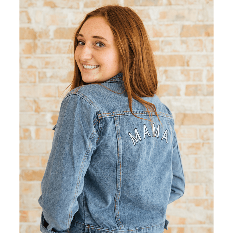 Sunflower Motherhood Blue Denim Mama Jacket Clothing Gray Small,Medium,Large,Extra Large