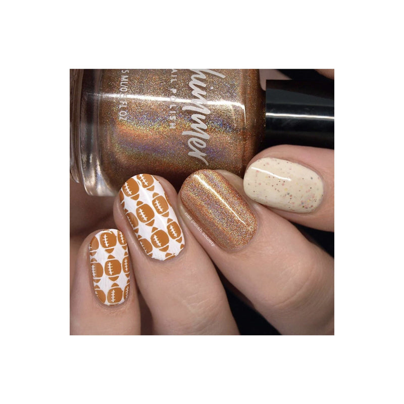 UberChic Beauty Football is Life Stamping Plate Dim Gray