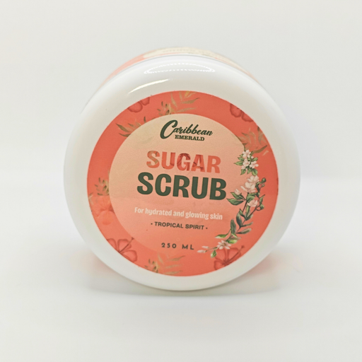 Caribbean Emerald Tropical Spirit Sugar Scrub - Exfoliate and glow Scrub Light Gray