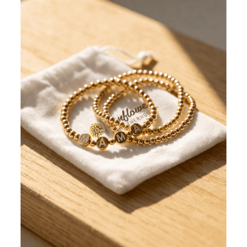 Sunflower Motherhood Mama Bracelet Set Jewelry Navajo White