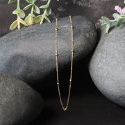 Bids.com Bead Links Saturn Chain in 14k Yellow Gold (3.5mm) Necklaces Black 18 / Yellow Gold