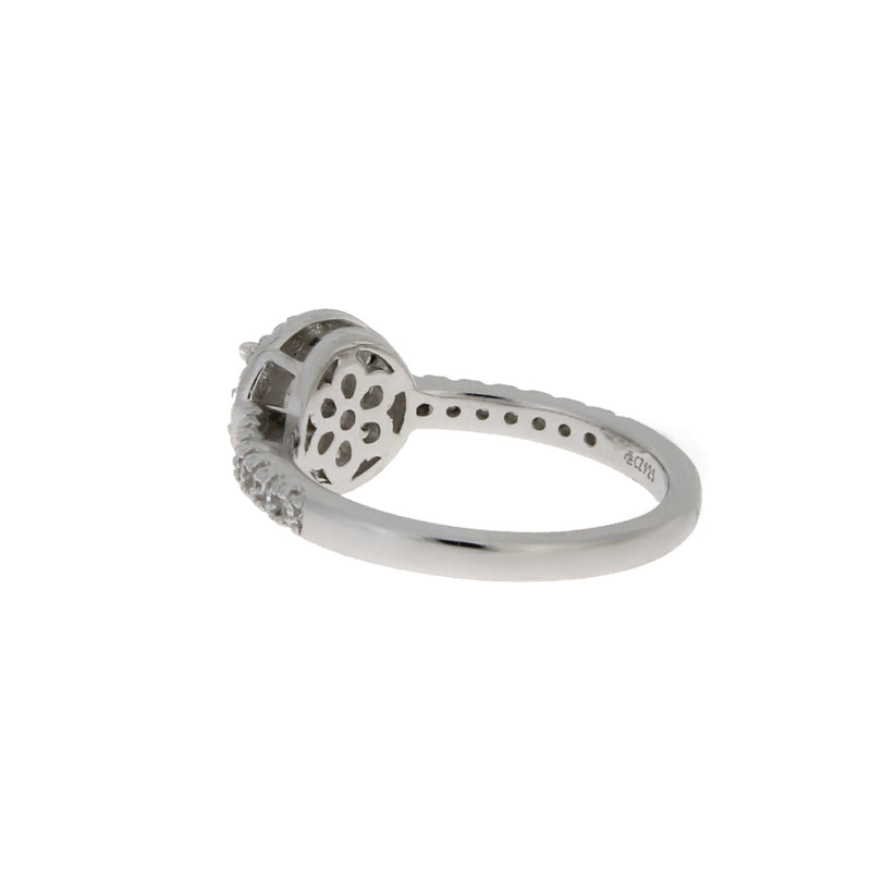 Bids.com Cubic Zirconium Ring Sterling Silver Rings White Smoke 6.0