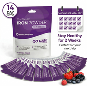 Go Wise Gentle Iron Supplement for Women and Men (No Water Needed) Iron Supplement White Smoke 28 Stick Packs,42 Stick Packs,14 Stick Packs