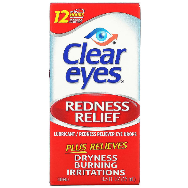 Clear Eyes Clear Eyes Redness Relief Lubricant Eye Drops - 0.5 Fl Oz Health & Beauty White Smoke
