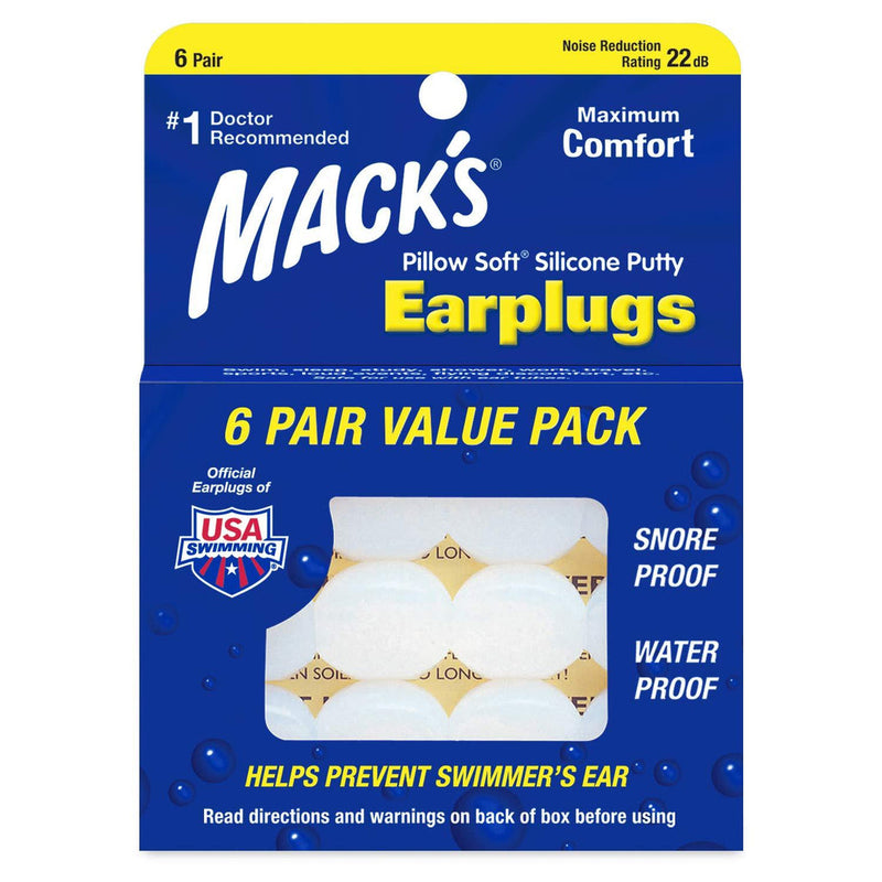 Mack's Mack's Pillow Soft Silicone Earplugs - 6 Pair, Value Pack Earplugs Midnight Blue