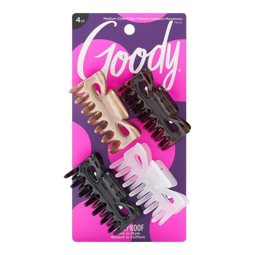 Goody Goody Classics Medium Claw Hair Clips - 4ct Hair Care White Smoke