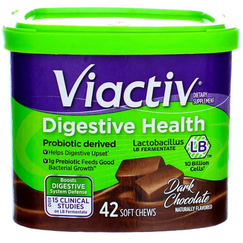 Viactiv Viactiv Digestive Health Soft Chews, Dark Chocolate, 42 Chews Health & Beauty White Smoke