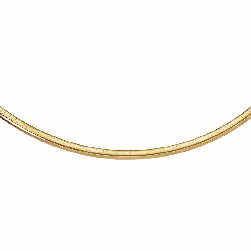 Bids.com 14k Yellow Gold Classic Omega Style Chain (6 mm) Necklaces White Smoke 16 / Yellow Gold,18 / Yellow Gold,20 / Yellow Gold