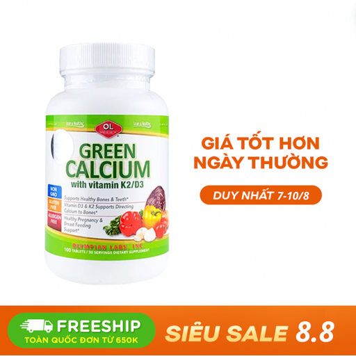 Olympian Labs Olympian Labs Green Calcium – Organic Calcium Complex (100 Tablets) Vitamins & Supplements White Smoke