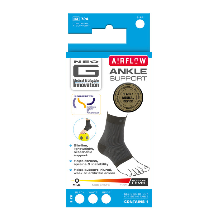 Neo G Neo G Airflow Ankle Support Brace Size Small Supports & Braces White Smoke