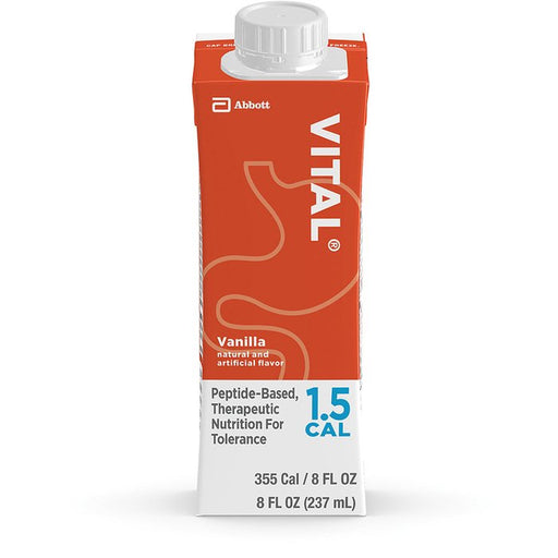 Vital VITAL 1.5 CAL Peptide-Based Complete Therapeutic Nutrition, Institutional Liquid, 24 x 8 fl oz Reclosable Cartons Fitness & Nutrition Chocolate